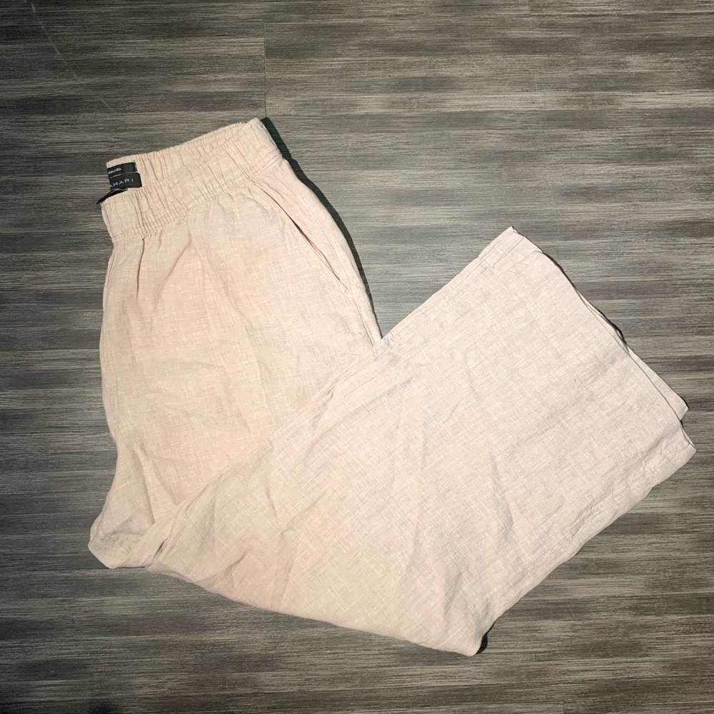 Tahari 100% Linen Wide Leg Pants